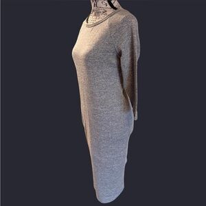 Chesley Heather Gray Long-Sleeve Knit Midi Dress